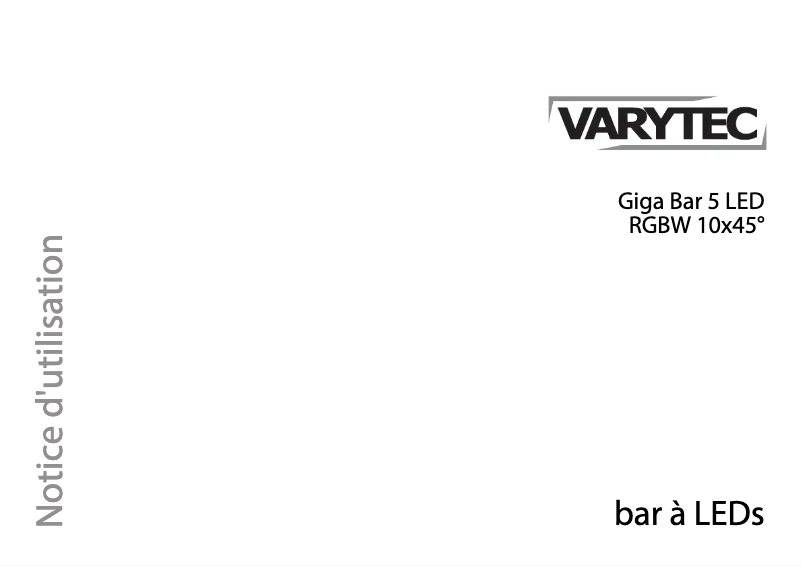 Page n°1 - Manuel utilisateur Varytec Giga Bar 5 LED