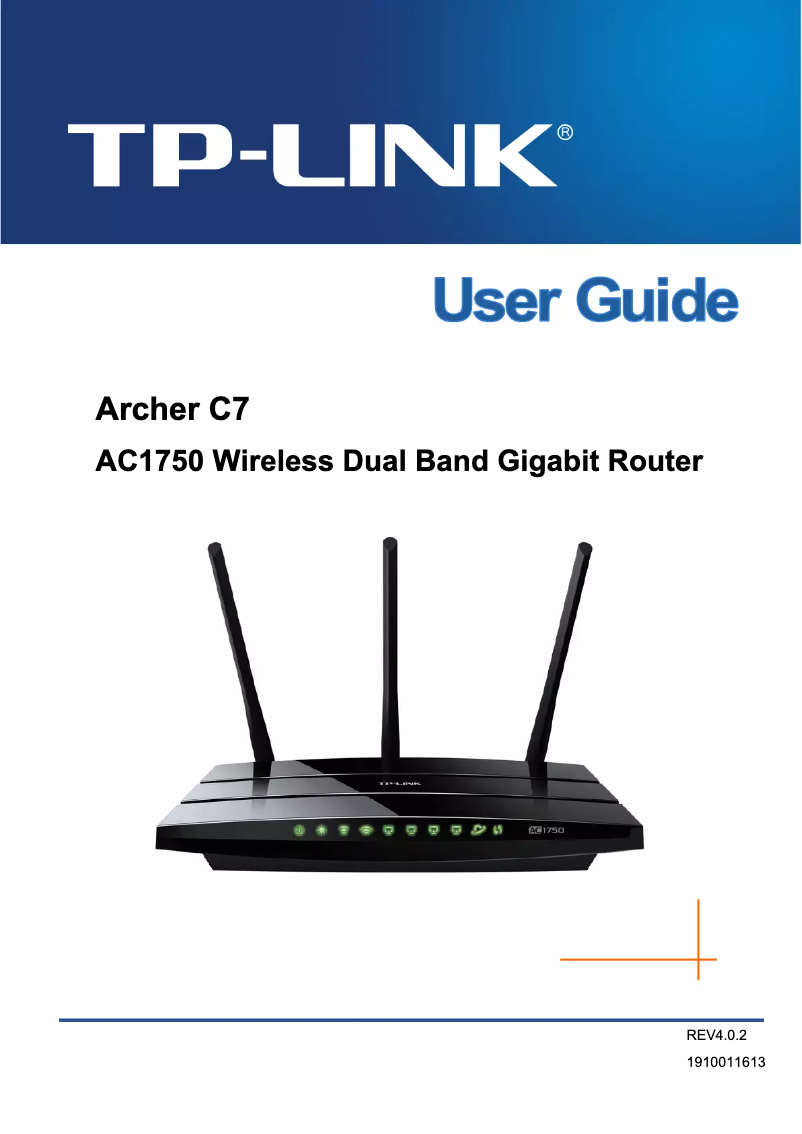 Page n°1 - Manuel utilisateur TP-Link AC1750