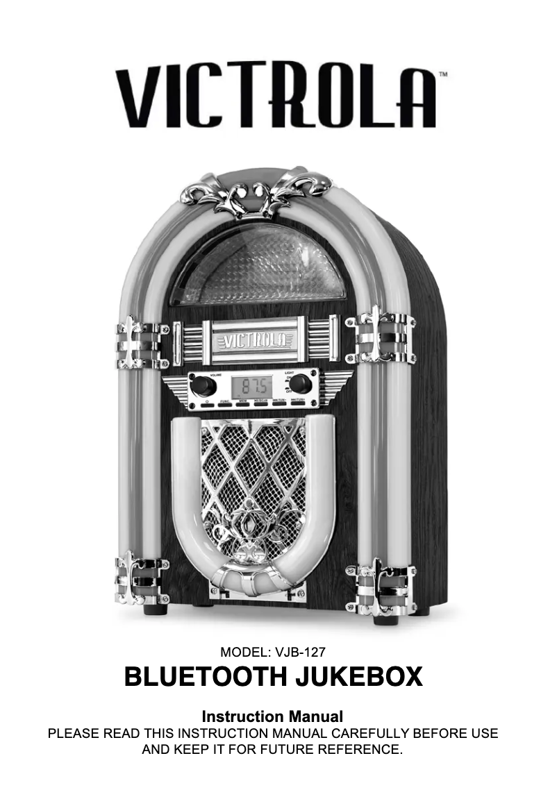 Página 1 del manual Manual de usuario Victrola Nostalgic VJB-127