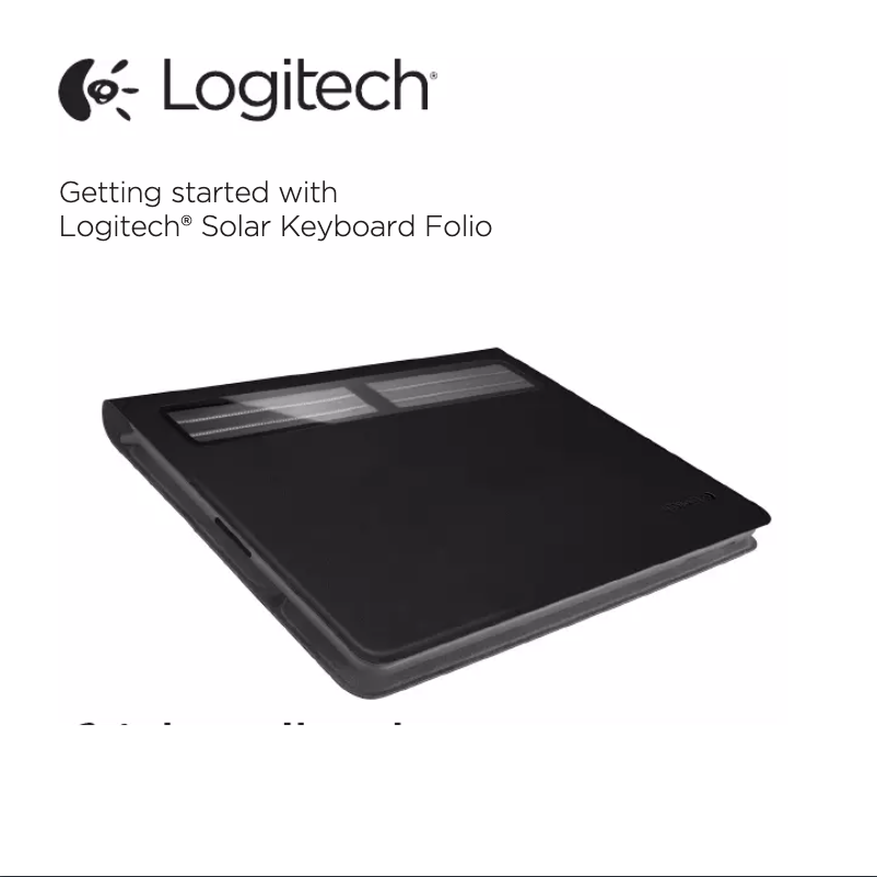 Page n°1 - Manuel utilisateur Logitech Solar Keyboard Folio