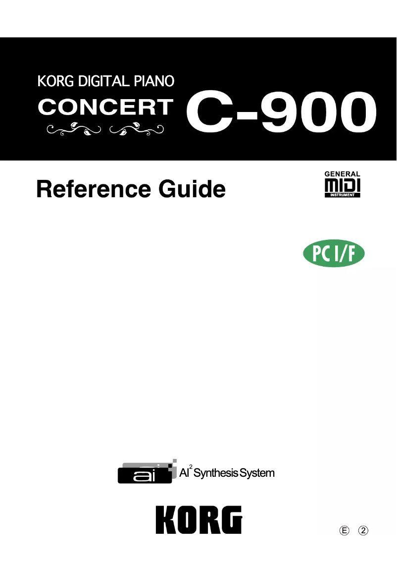 Page n°1 - Manuel utilisateur Korg Concert C-900