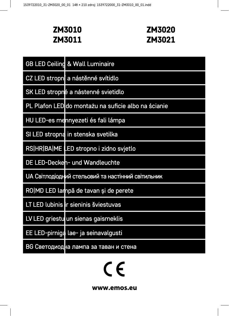 Page n°1 - Manuel utilisateur Emos ZM3020