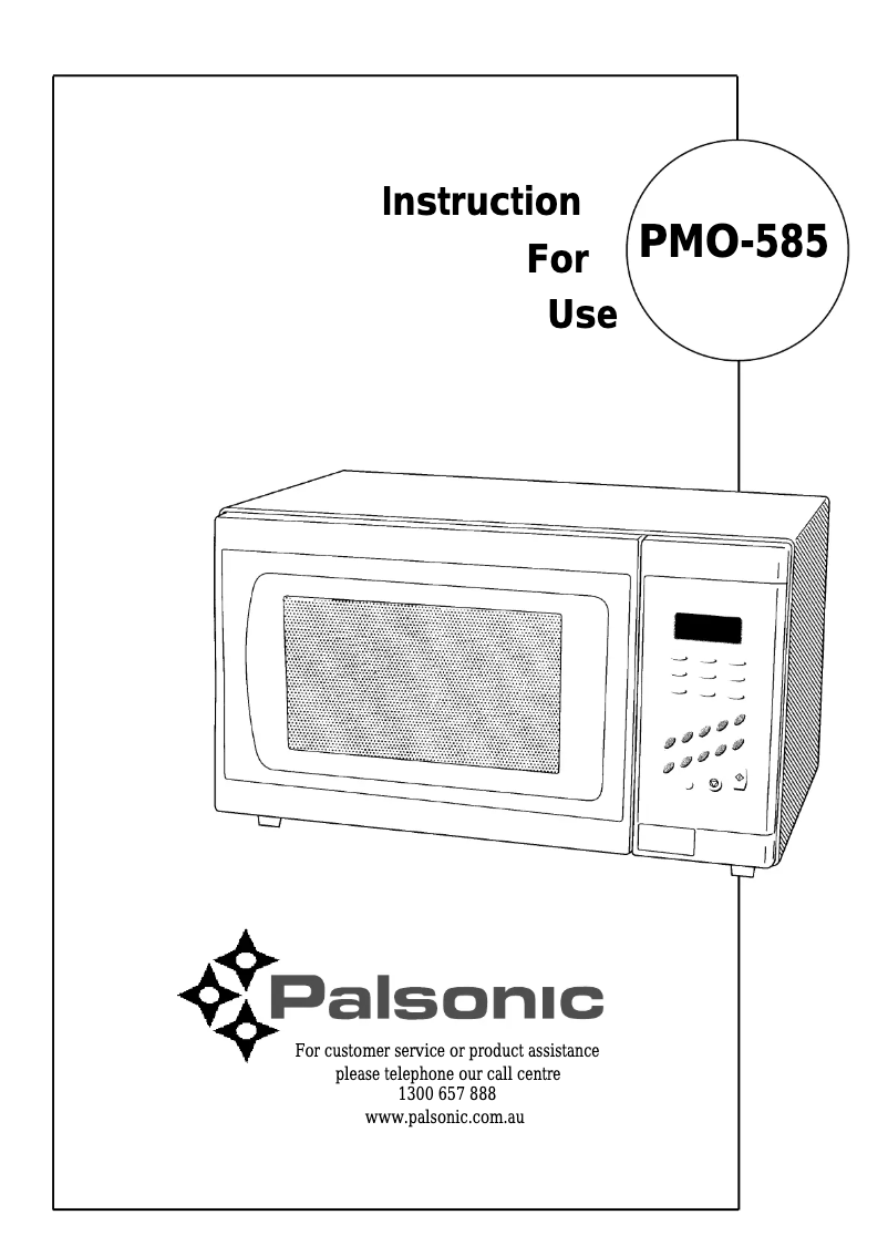 Page n°1 - Manuel utilisateur Palsonic PMO-585