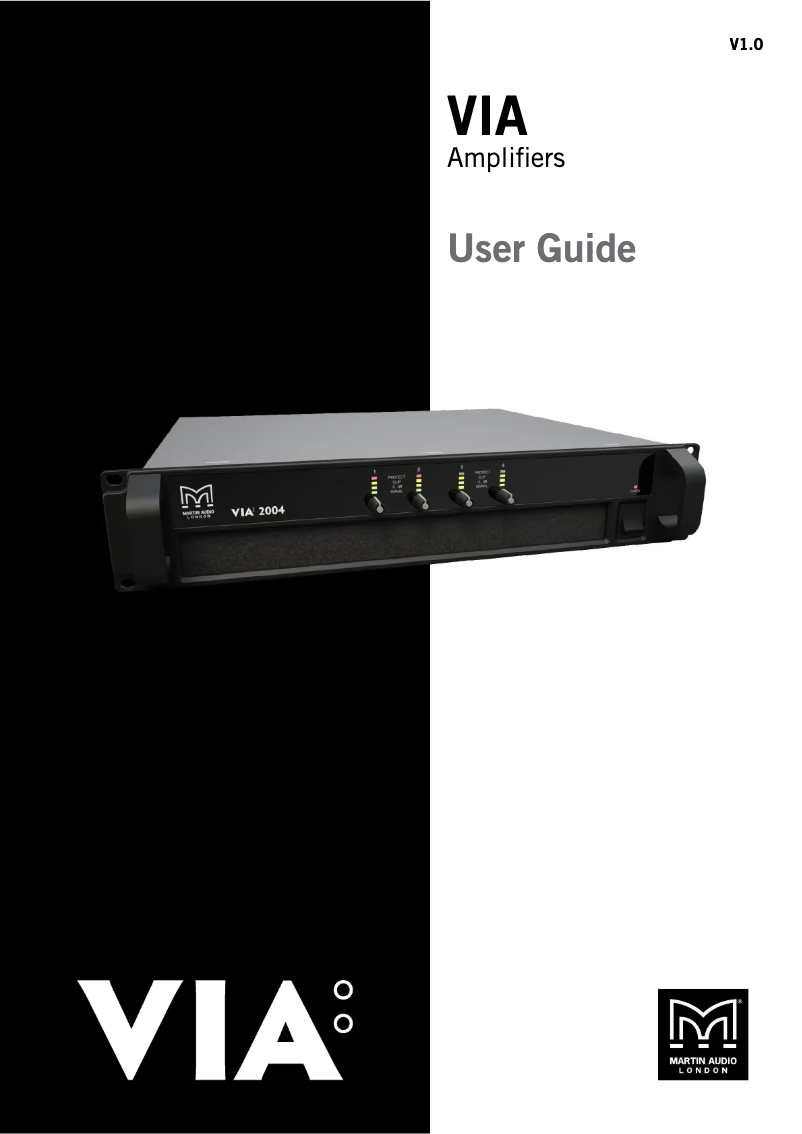 Page 1 de la notice Manuel utilisateur Martin Audio VIA 2004