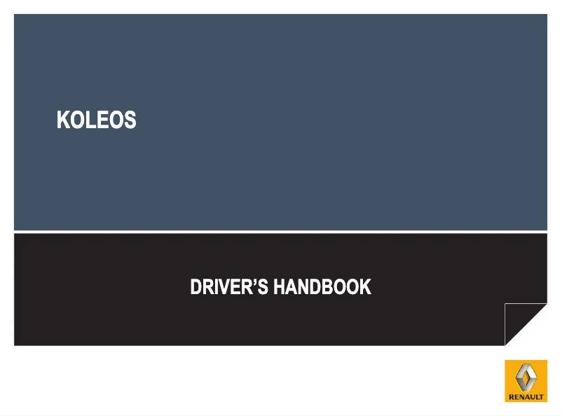 Page 1 de la notice Manuel utilisateur Renault Koleos (2007)