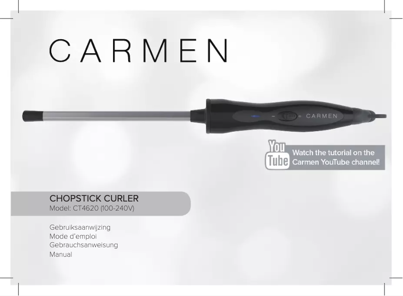Page 1 de la notice Manuel utilisateur Carmen Chopctick Curler CT4620