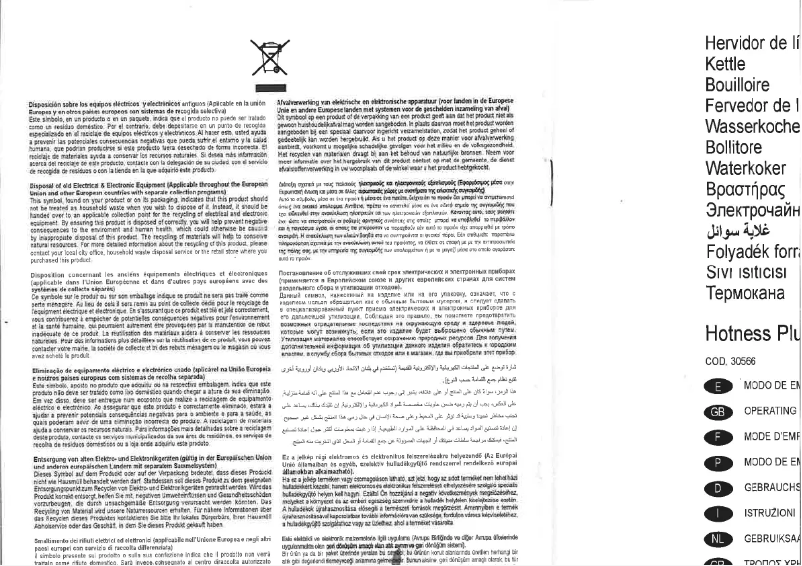 Página 1 del manual Manual de usuario Palson Hotness Plus 30566