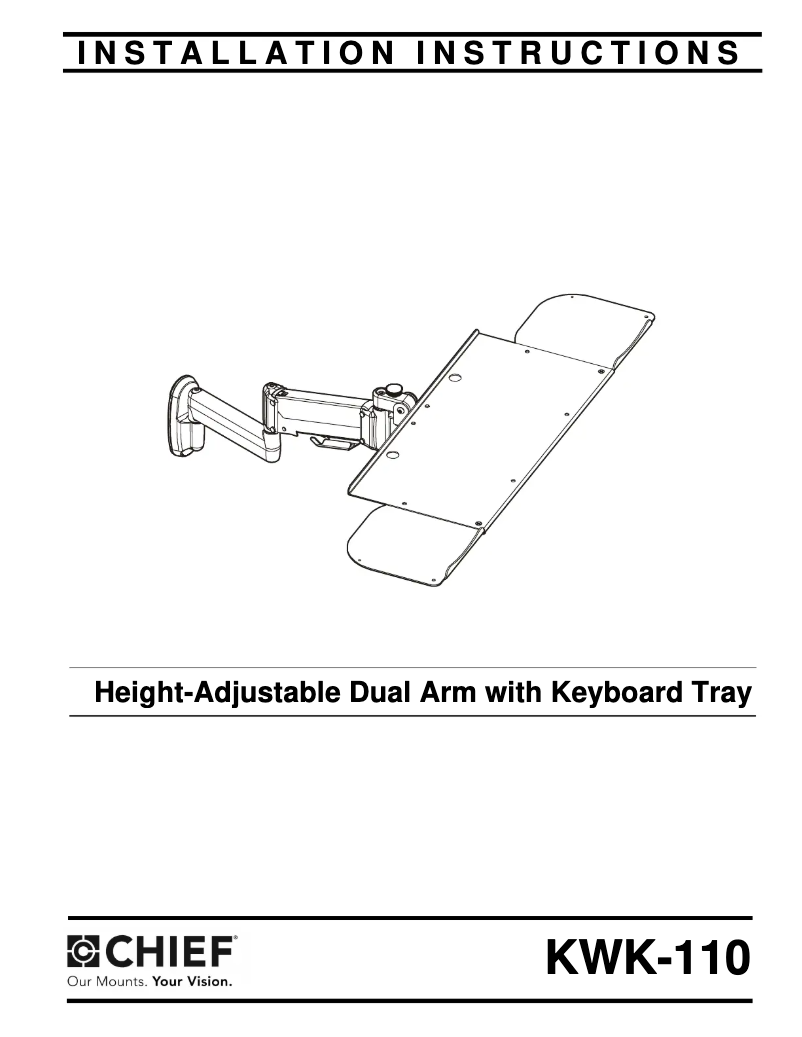 Page 1 de la notice Manuel utilisateur Chief KWK110B