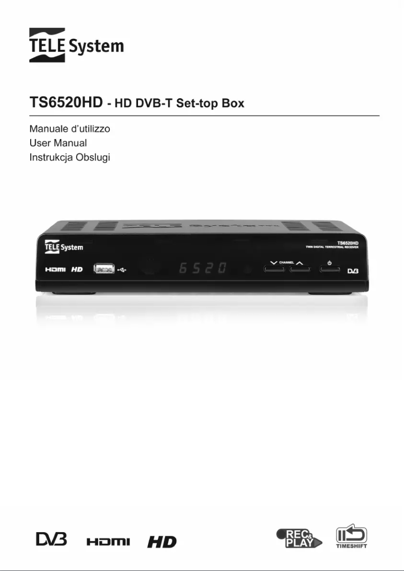 Page 1 de la notice Manuel utilisateur TELE System TS6520HD