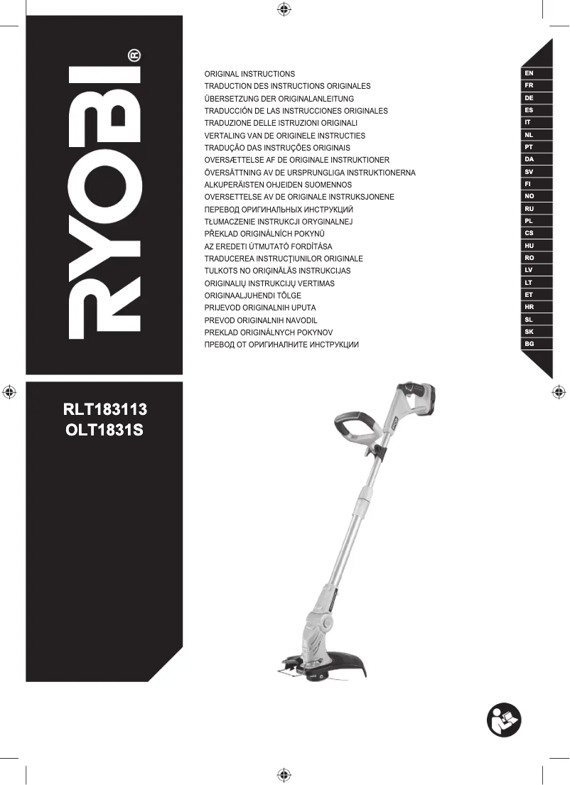 Página 1 del manual Manual de usuario RYOBI RLT183113