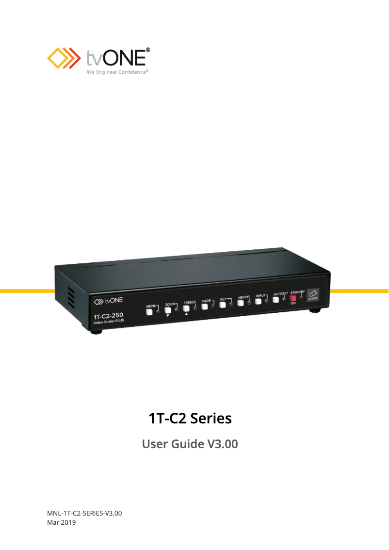 Page n°1 - Manuel utilisateur TV One 1T-C2-520