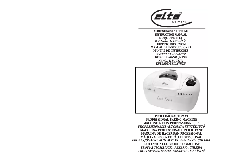 Page 1 de la notice Manuel utilisateur Elta BA123