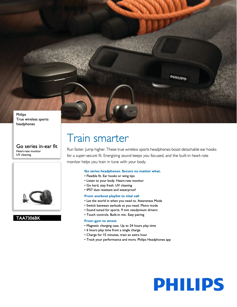 Page 1 of the manual Technical Sheet Philips TAA7306