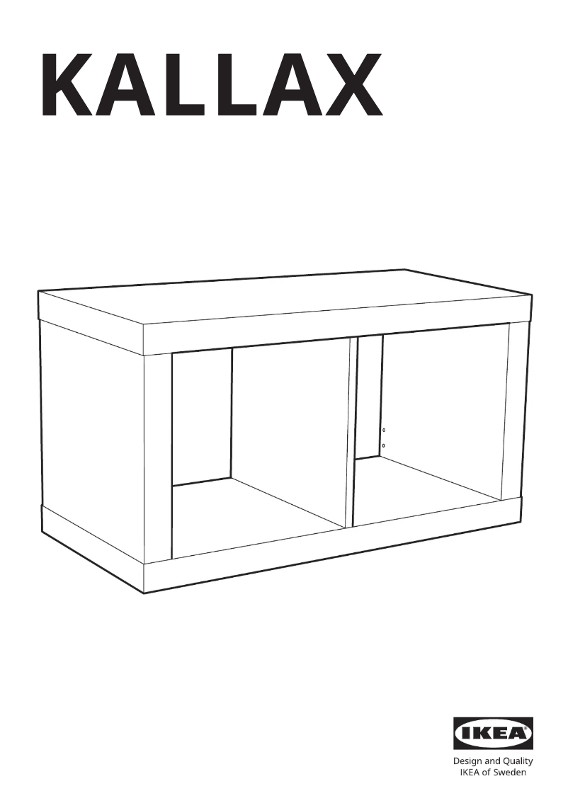 Image de la première page du manuel de l'appareil KALLAX 403.118.73