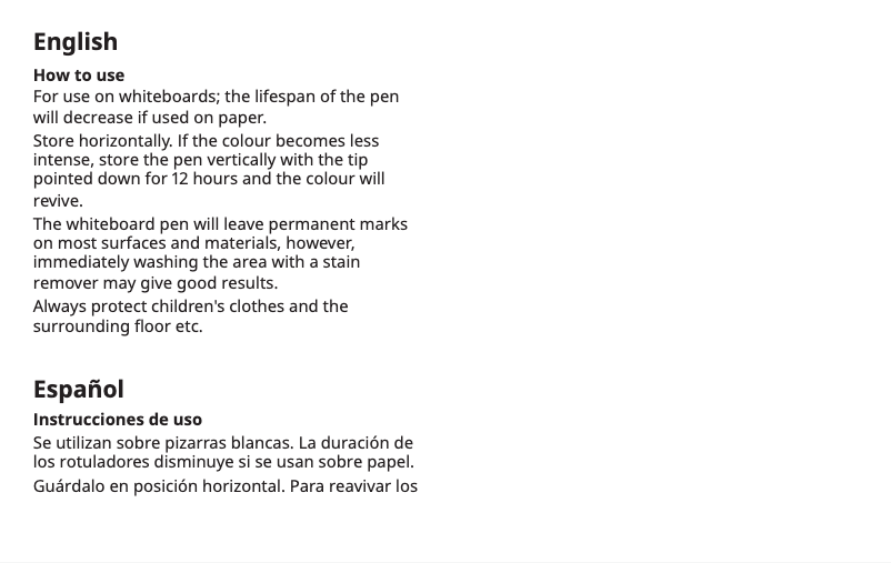 Página 1 del manual Manual de usuario Ikea MÅLA 104.776.19
