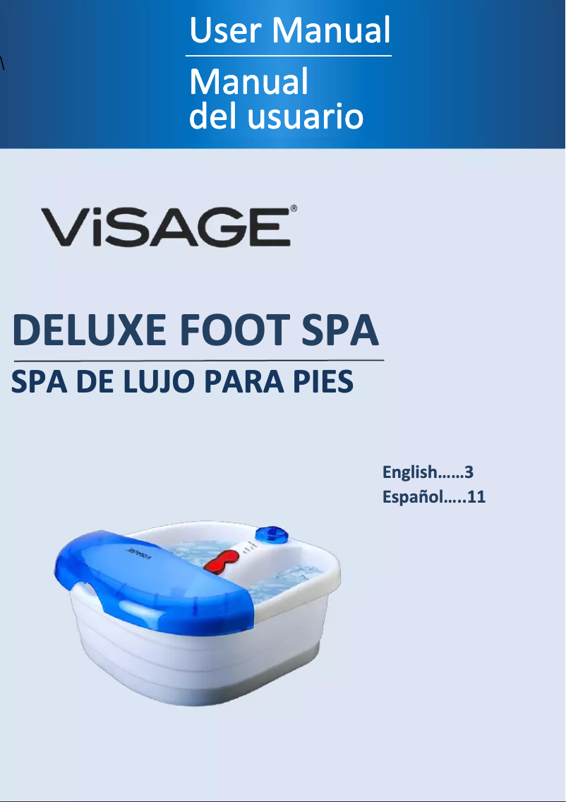 Page n°1 - Manuel utilisateur Visage Deluxe Foot Spa with Heat FM-588D