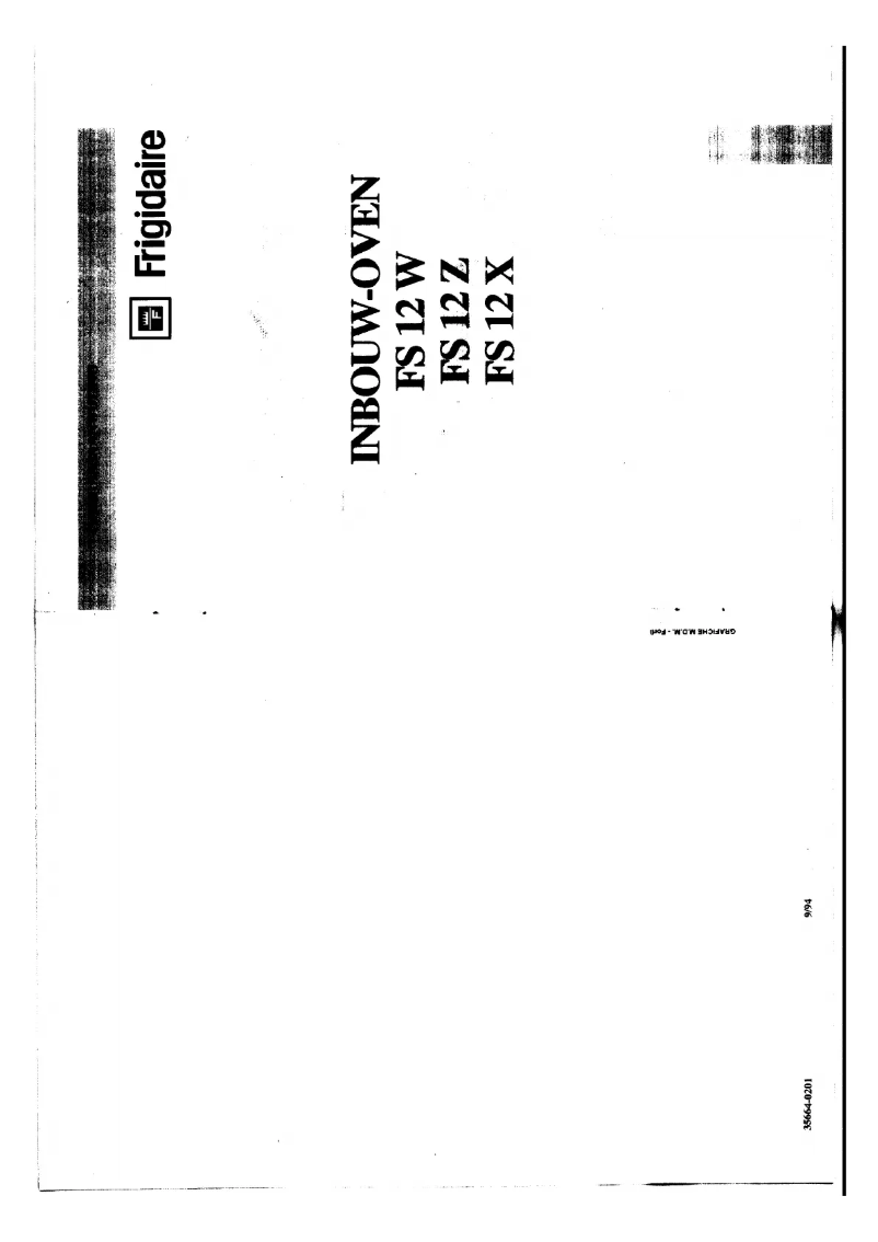 Page 1 de la notice Manuel utilisateur Frigidaire FS 12W