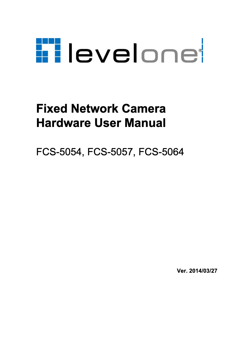 Page n°1 - Manuel utilisateur LevelOne FCS-5057