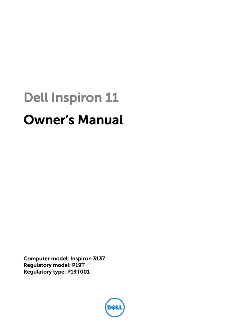 Page 1 de la notice Manuel utilisateur Dell Inspiron 3137