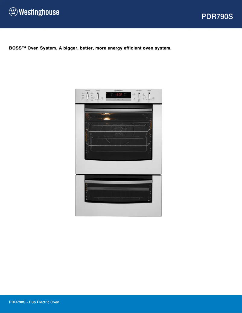 Page 1 de la notice Fiche technique Westinghouse PDR790S