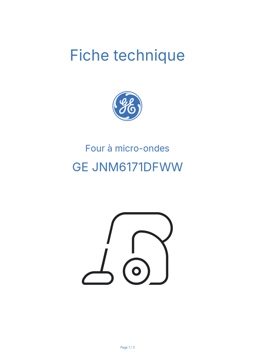 Image de la première page du manuel de l'appareil JNM6171DFWW