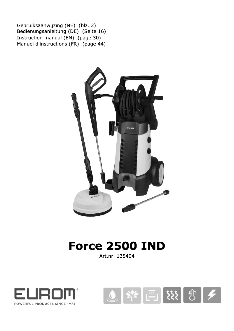 Image de la première page du manuel de l'appareil Force 2500IND