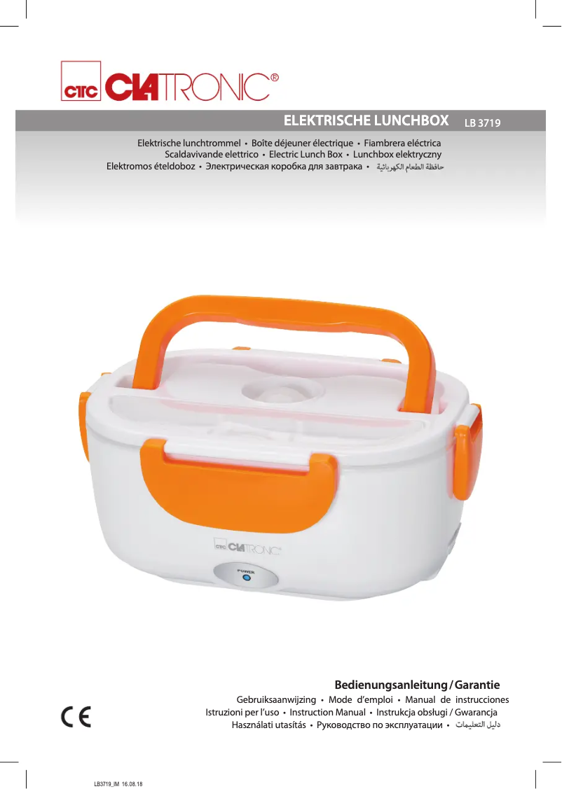 Page 1 de la notice Manuel utilisateur Clatronic LB 3719