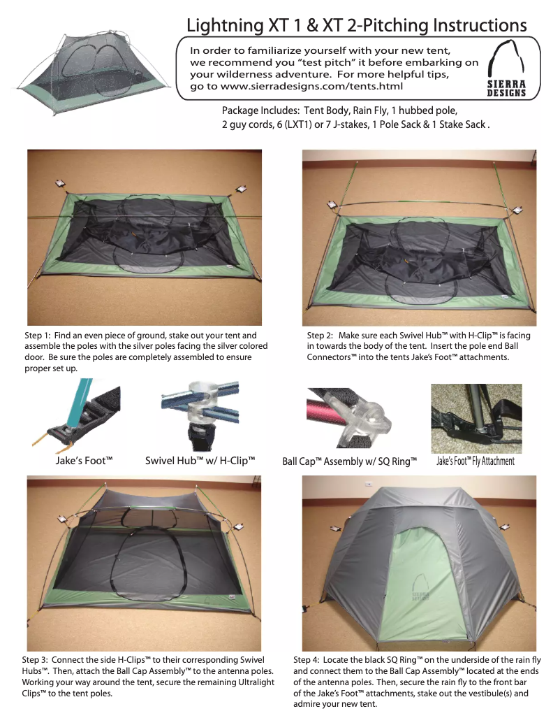 Image de la première page du manuel de l'appareil Lightning XT 2