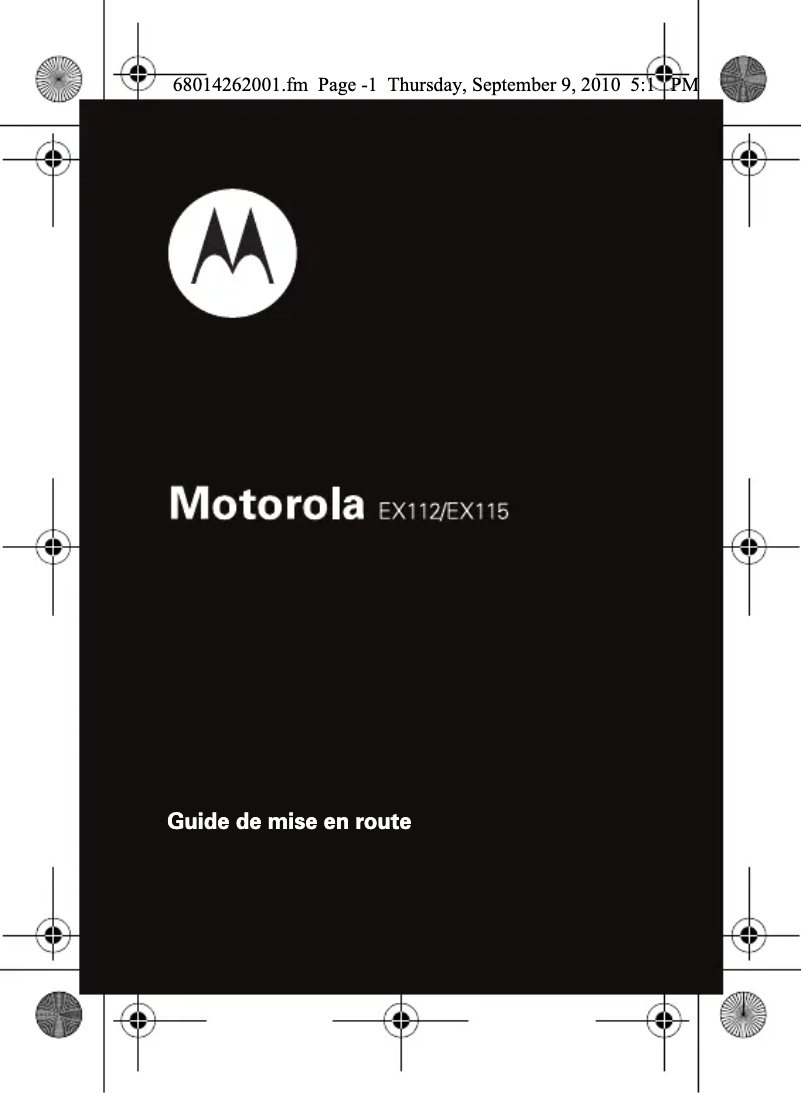 Page n°1 - Manuel utilisateur Motorola Motokey EX115