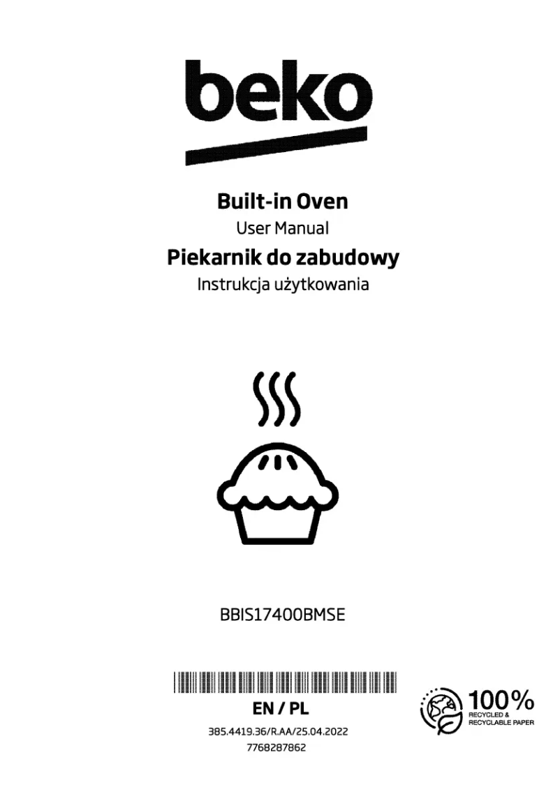 Image de la première page du manuel de l'appareil BBIS17400BMSE