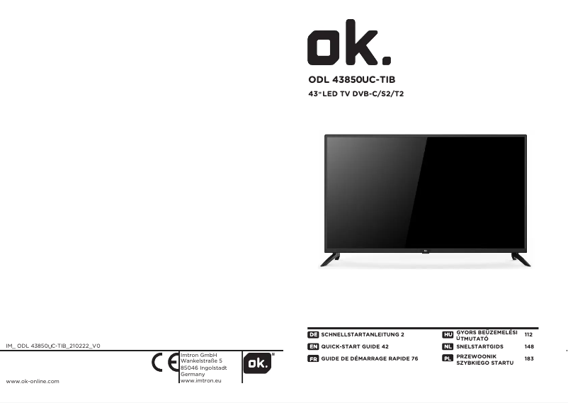 Page 1 de la notice Manuel utilisateur OK ODL 4385 UC-TIB