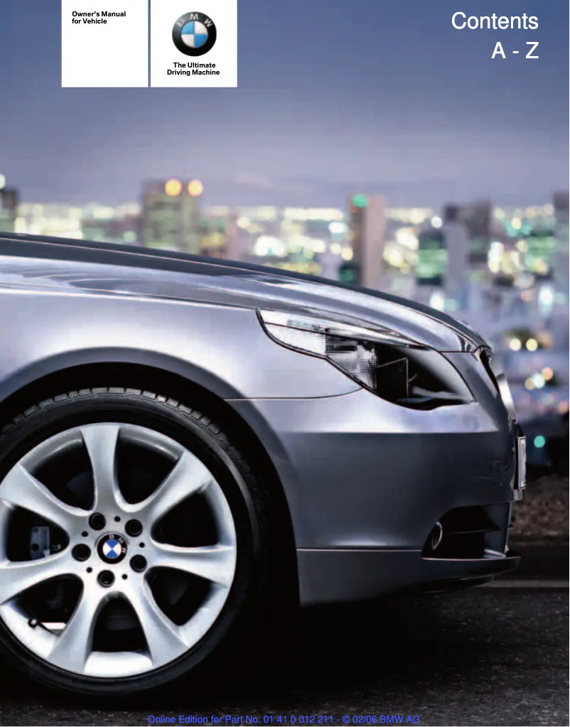 Page 1 de la notice Manuel utilisateur BMW 525xi Sedan (2006)