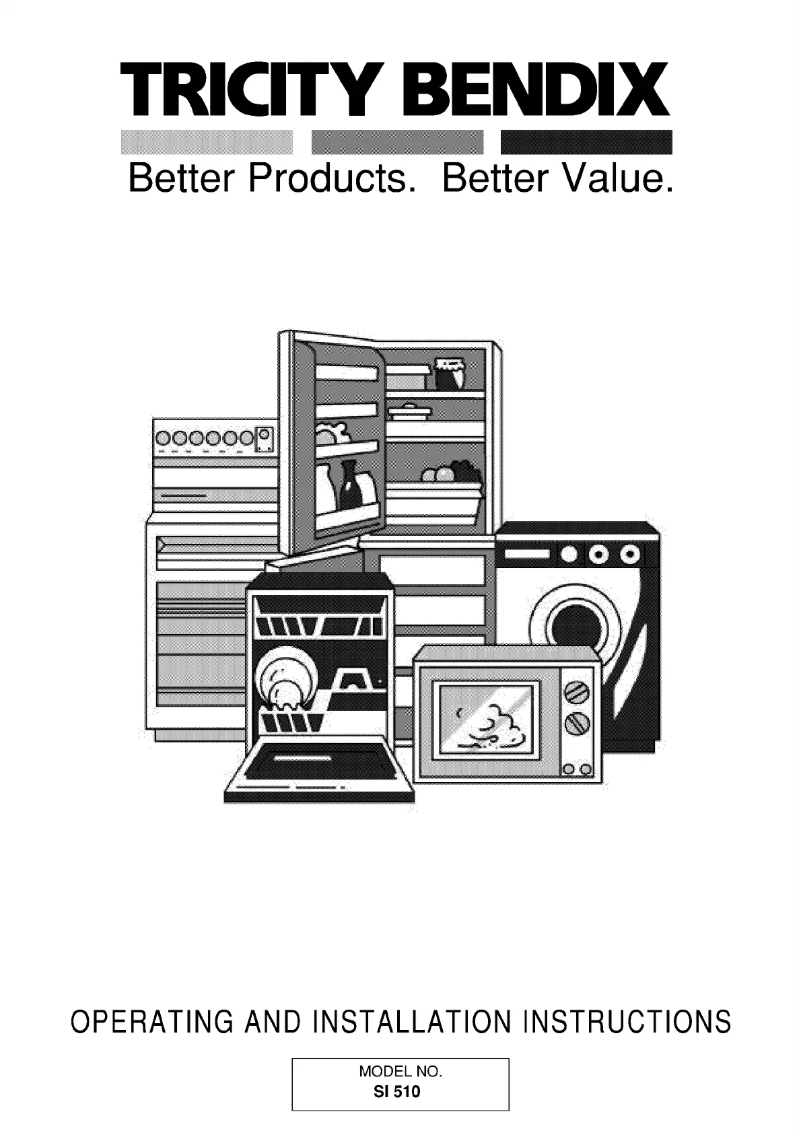 Page n°1 - Manuel utilisateur Tricity Bendix SI510W