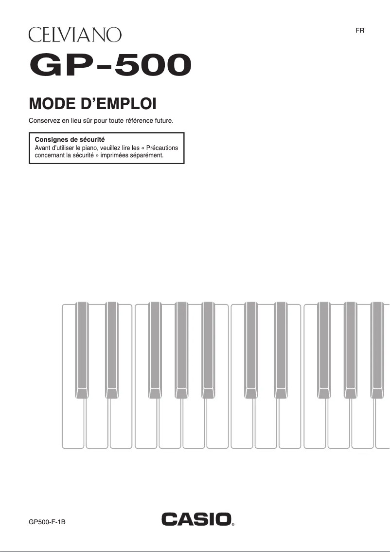 Página 1 del manual Manual de usuario Casio GP-500BP