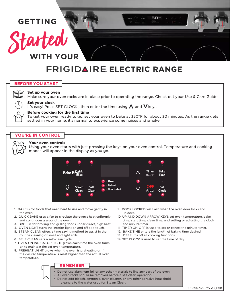 Image de la première page du manuel de l'appareil GCRE3038AD