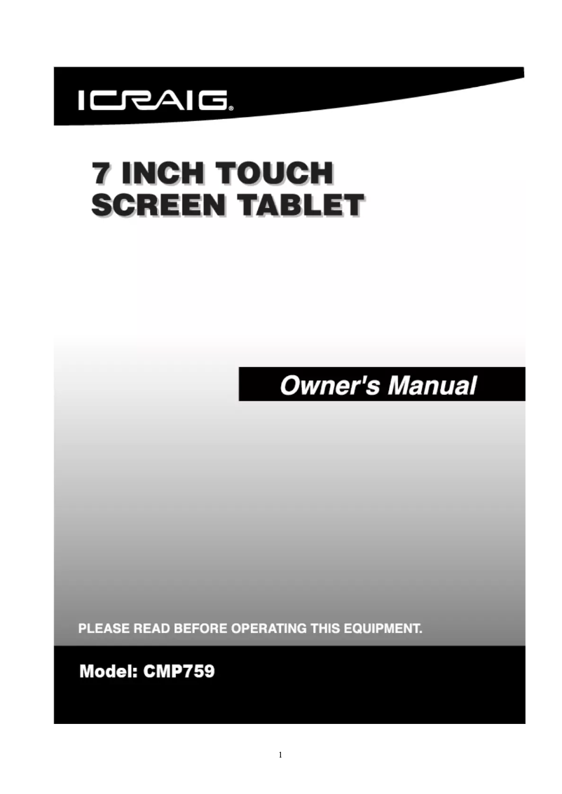 Page 1 de la notice Manuel utilisateur Craig CMP759