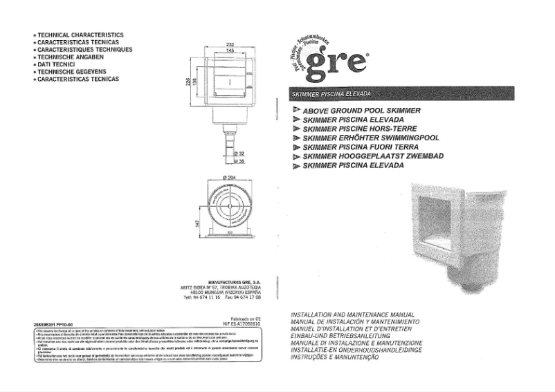 Image de la première page du manuel de l'appareil AR100W