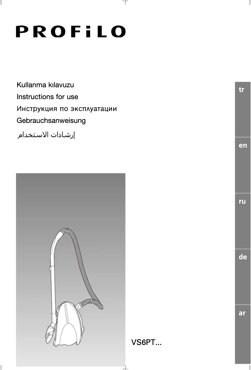 Image de la première page du manuel de l'appareil VS6PT24XXL