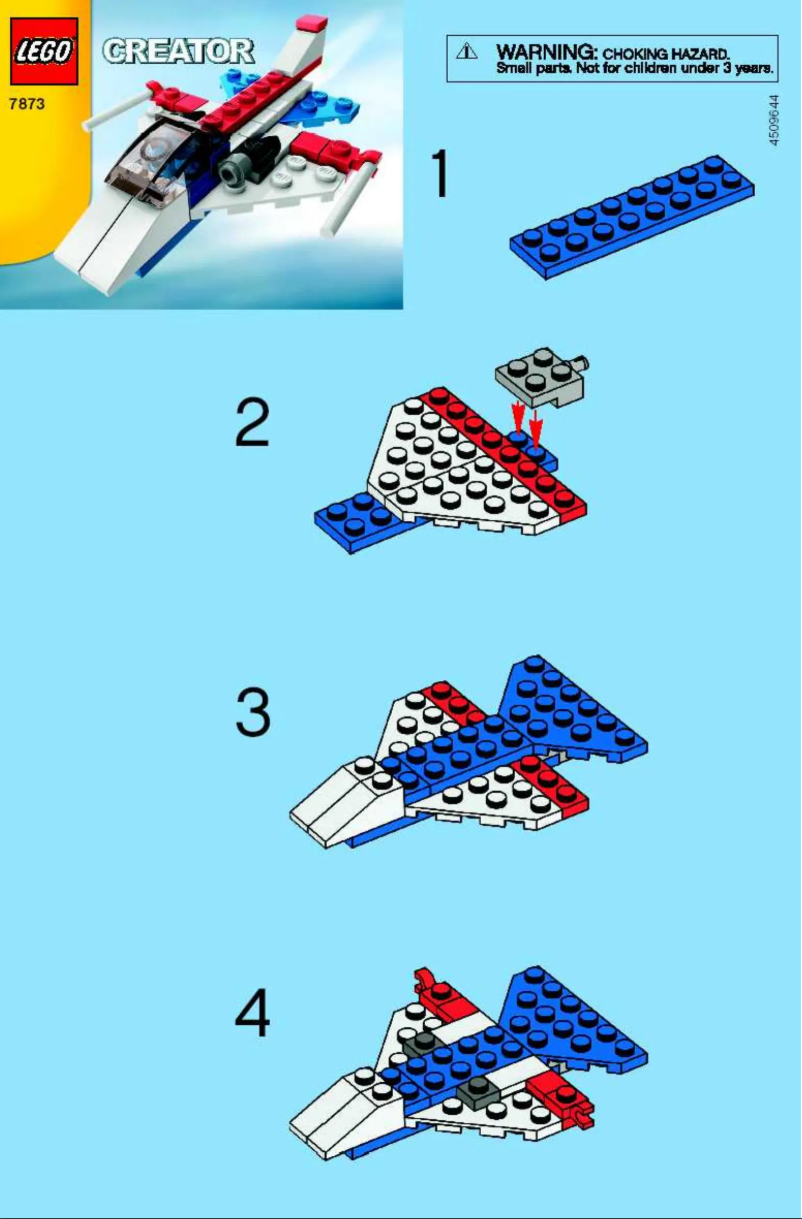 Page 1 de la notice Manuel utilisateur Lego Jet Plane