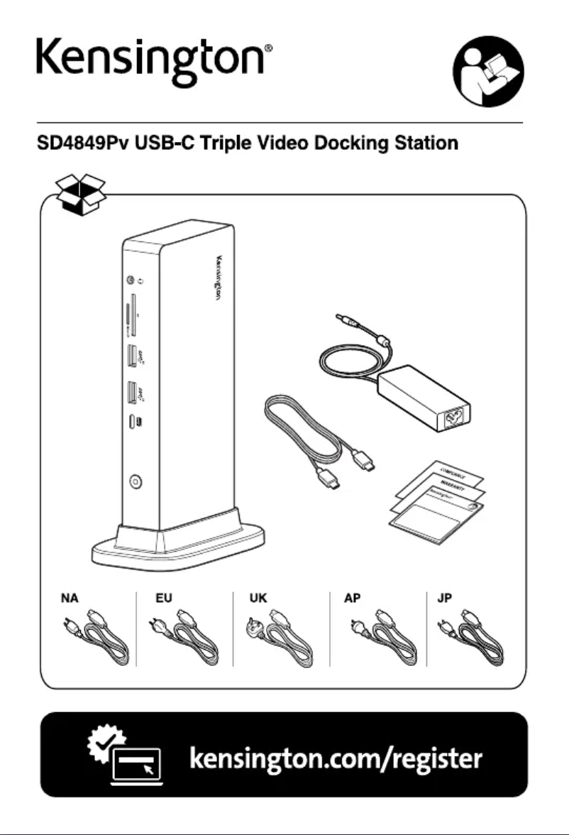 Page 1 de la notice Manuel utilisateur Kensington SD4849Pv