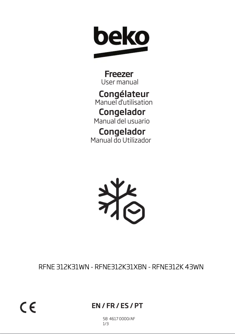 Image de la première page du manuel de l'appareil RFNE312K31WN