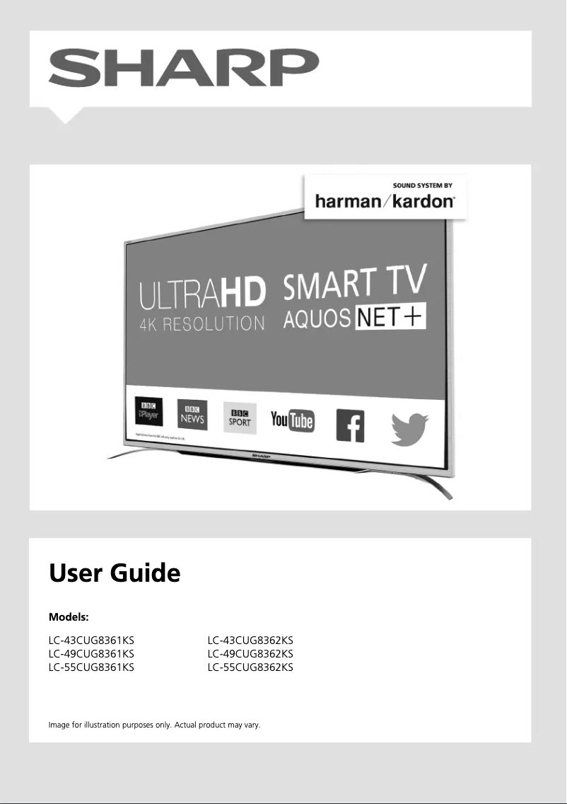 Page 1 de la notice Manuel utilisateur Sharp LC-43CUG8361KS
