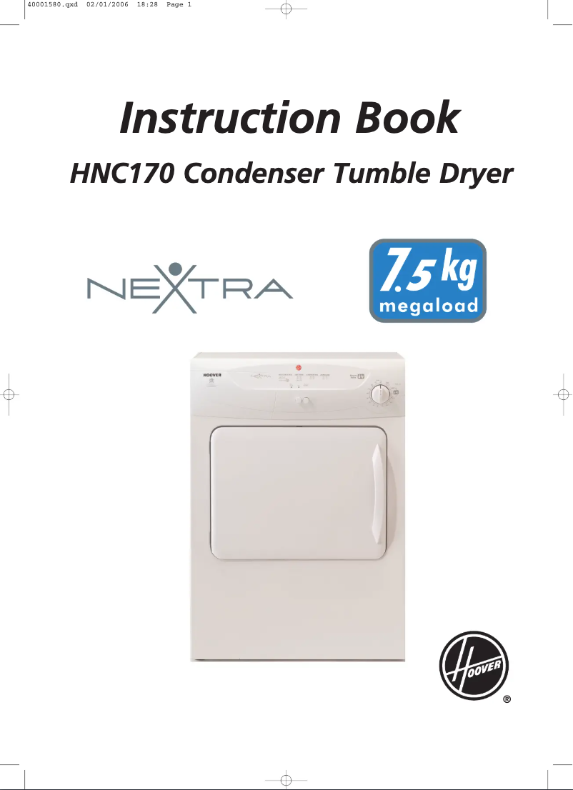 Page n°1 - Manuel utilisateur Hoover HNC 170S-80