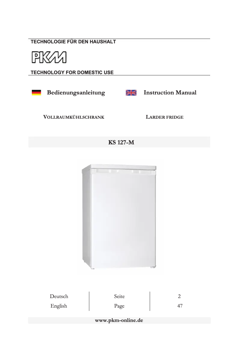 Page 1 de la notice Manuel utilisateur PKM KS127-M