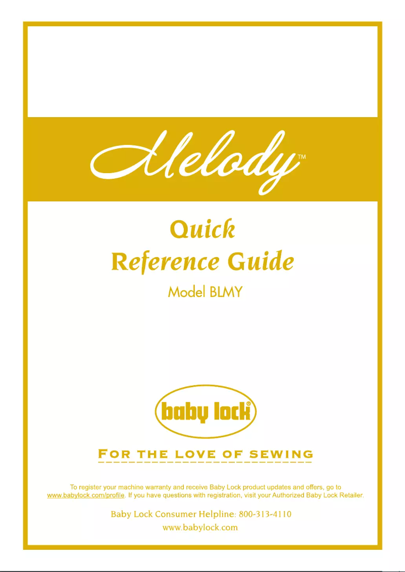 Page 1 de la notice Manuel utilisateur Baby Lock BLMY Melody