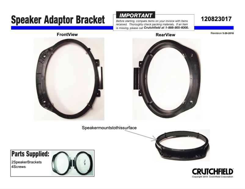 Page n°1 - Manuel utilisateur Metra 82-3017