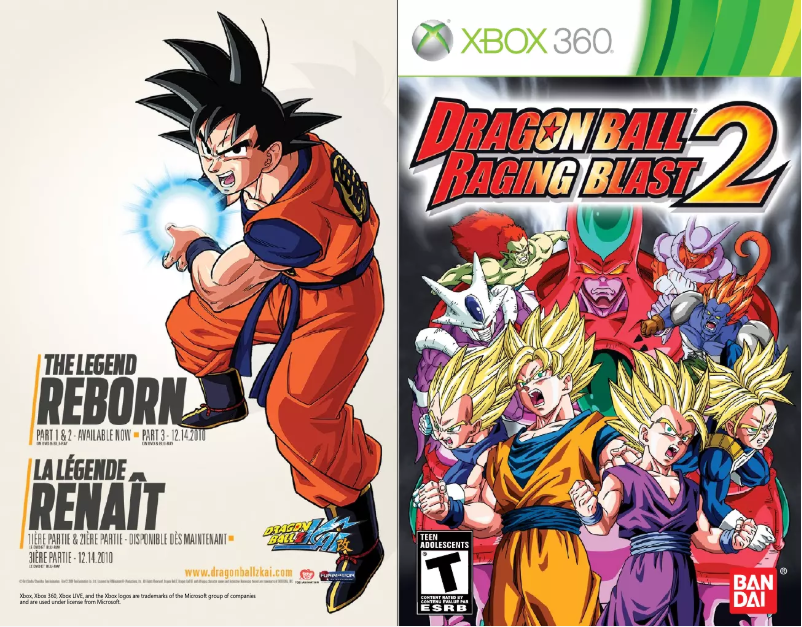 Image de la première page du manuel de l'appareil Dragon Ball Z - Raging Blast 2 (Xbox 360)