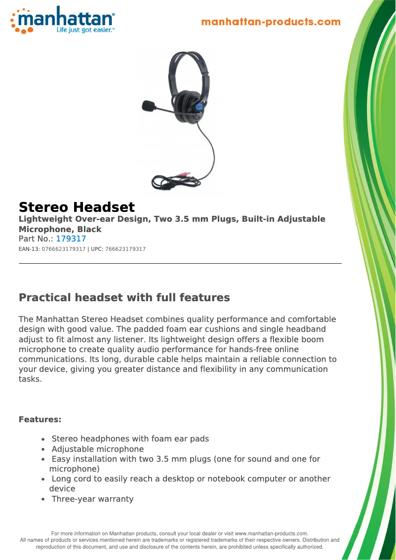 Page n°1 - Fiche technique Manhattan 179317