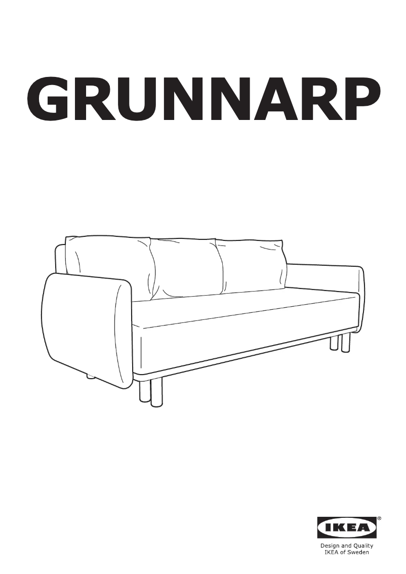 Image de la première page du manuel de l'appareil GRUNNARP 604.366.74