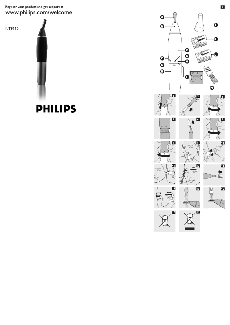 Page n°1 - Manuel utilisateur Philips Norelco Series 3000 NT9110